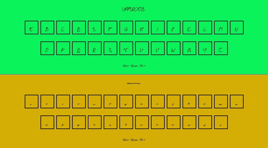 Tanda Tangan Font Preview