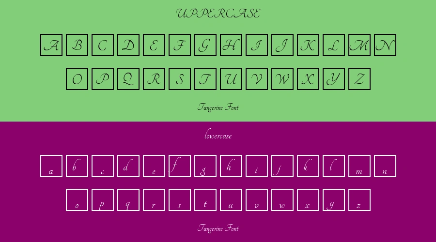 Tangerine Font Preview