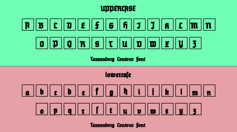 Tannenberg Contour Font Preview