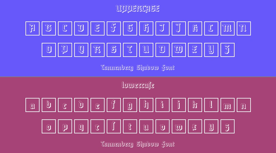 Tannenberg Shadow Font Preview