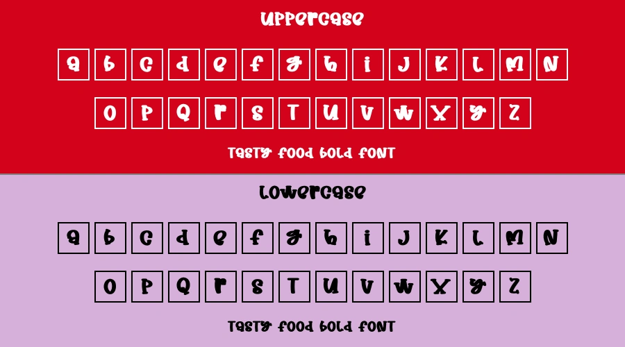 Tasty Food Bold Font Preview