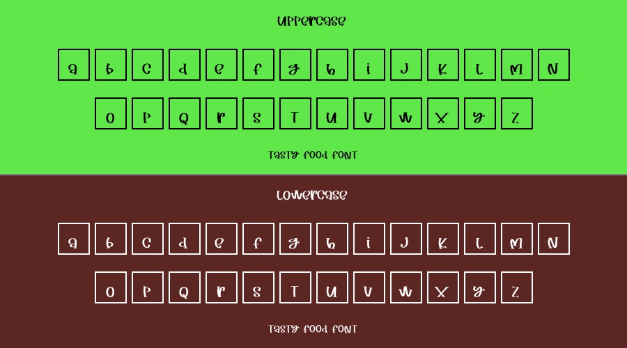 Tasty Food Font Preview
