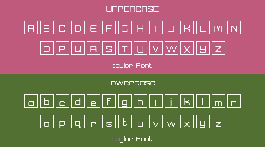 taylor Font Preview