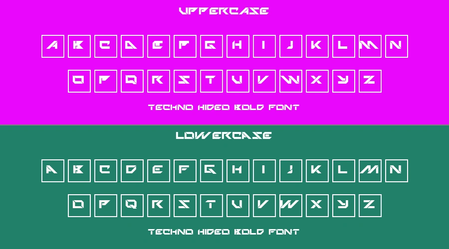 Techno Hideo Bold Font Preview