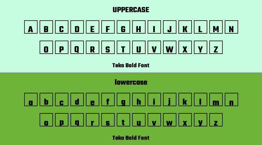 Teko Bold Font Preview