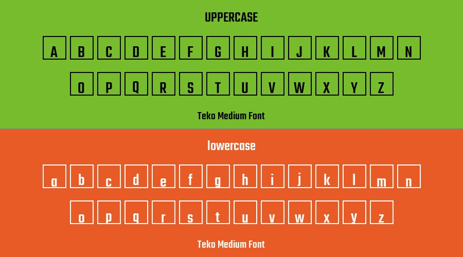 Teko Medium Font Preview