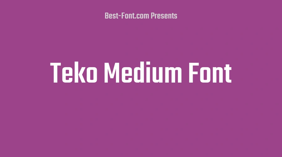 Teko Medium Font