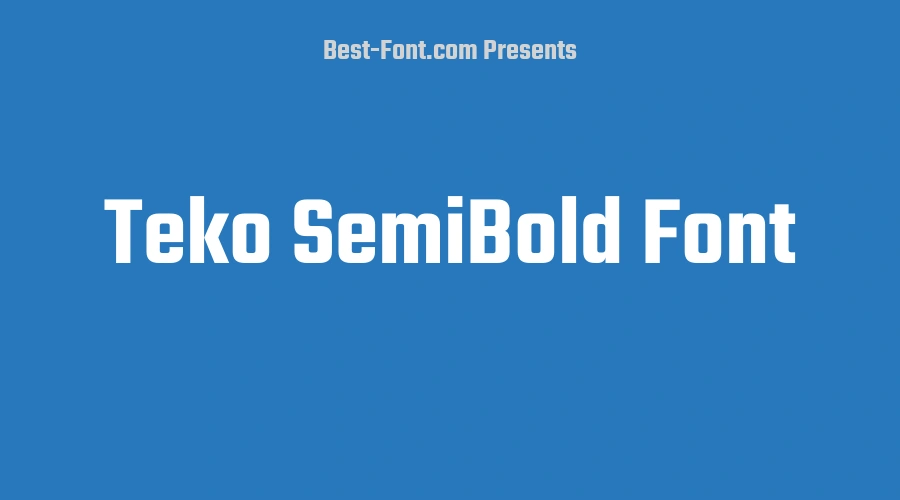 Teko SemiBold Font