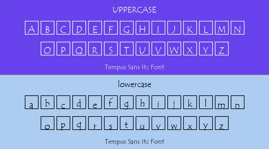 Tempus Sans Itc Font Preview