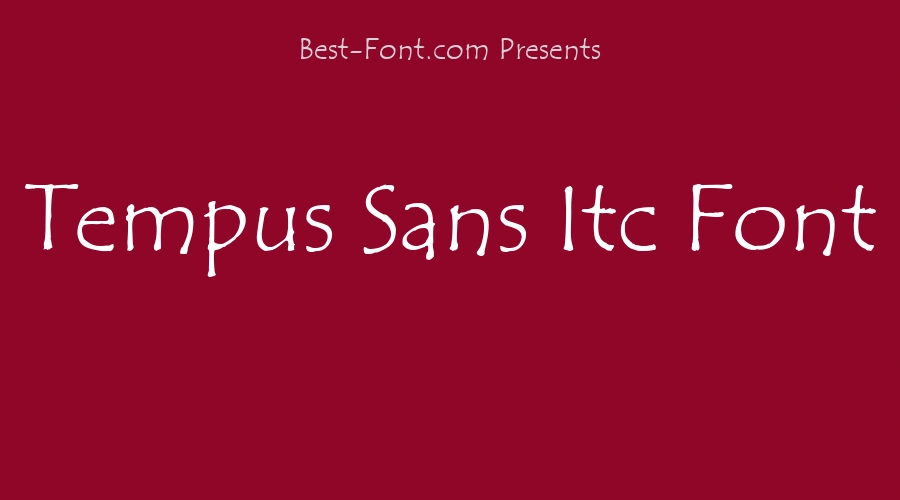 Tempus Sans Itc Font