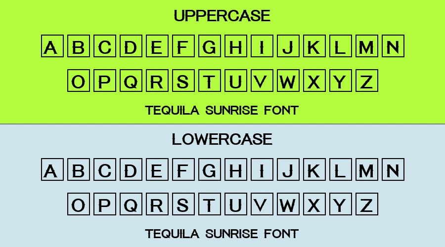Tequila Sunrise Font Preview