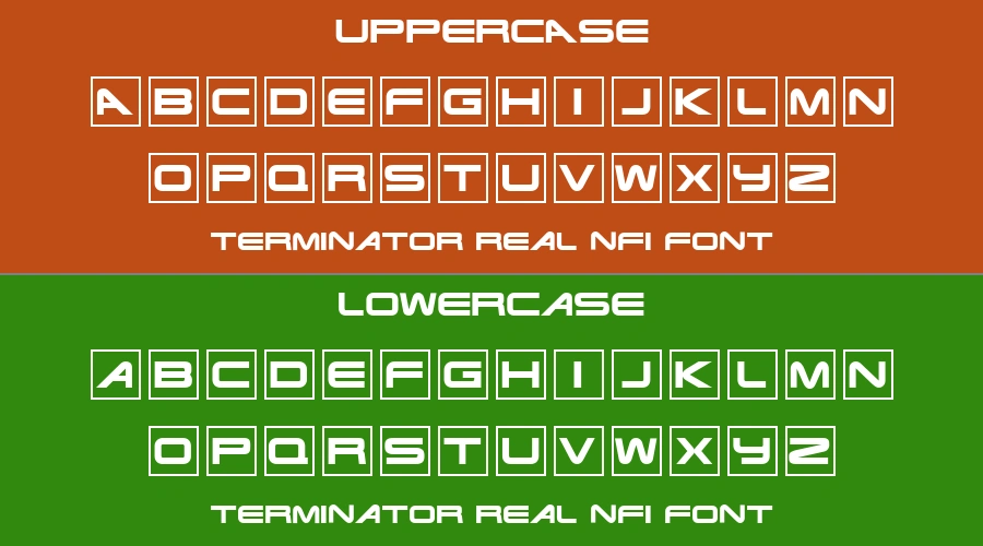 Terminator Real NFI Font Preview