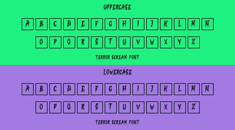 Terror Scream Font Preview