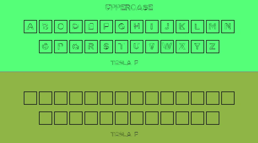 TESLA Font Preview