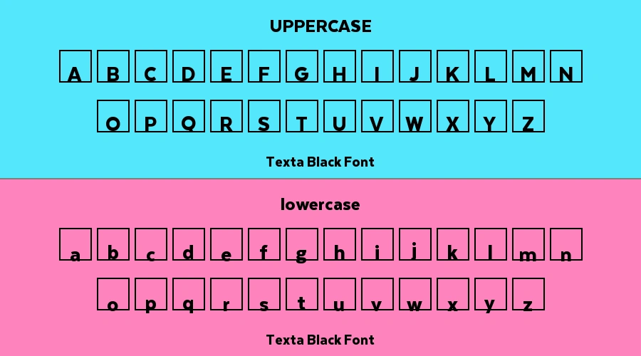 Texta Black Font Preview