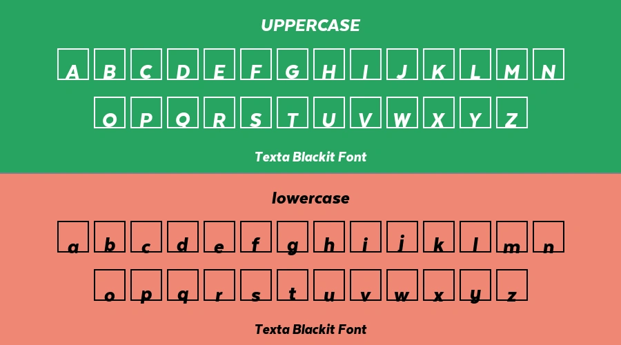 Texta Blackit Font Preview