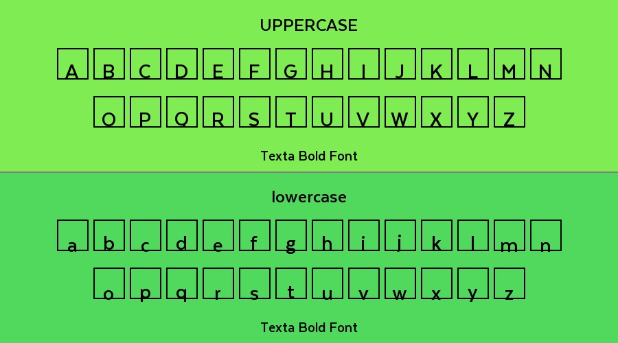 Texta Bold Font Preview
