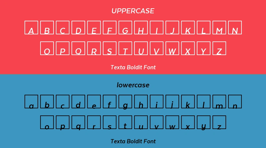 Texta Boldit Font Preview