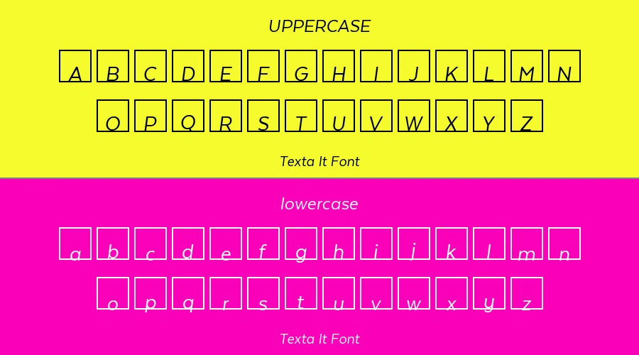Texta It Font Preview