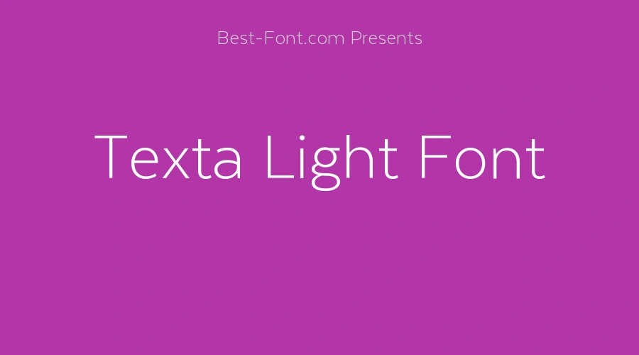 Texta Light Font