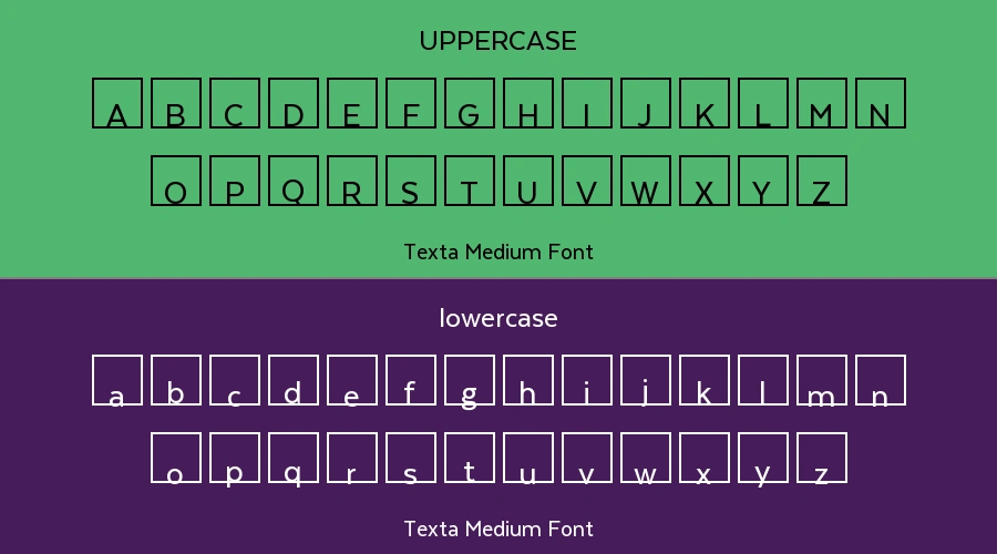 Texta Medium Font Preview