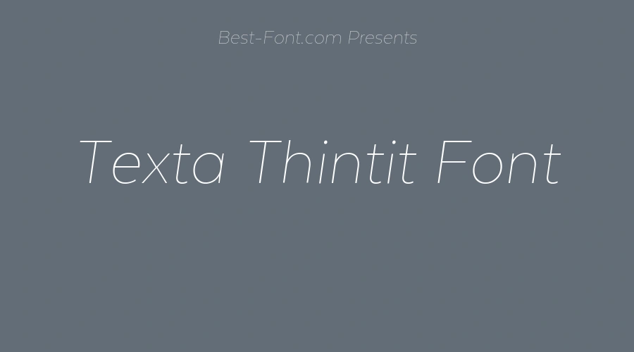 Texta Thintit Font