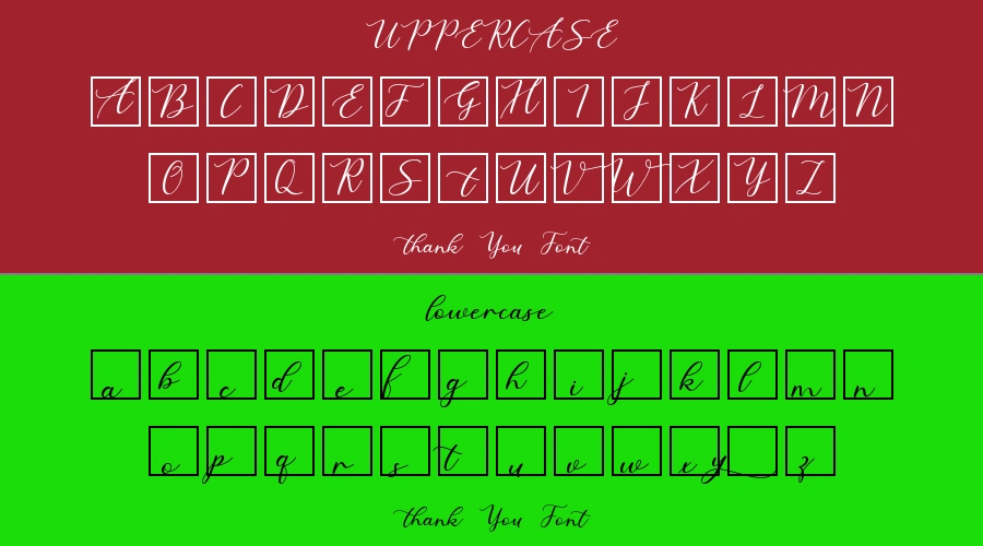 Thank You Font Preview