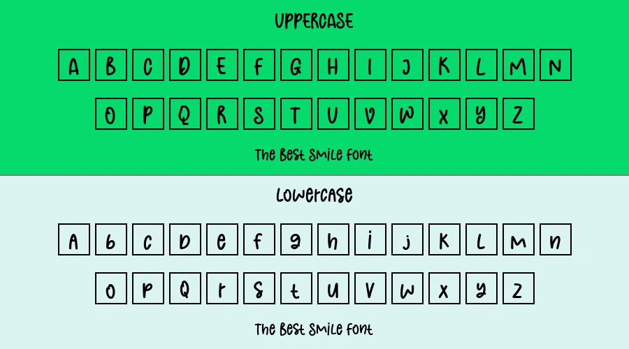 The Best Smile Font Preview
