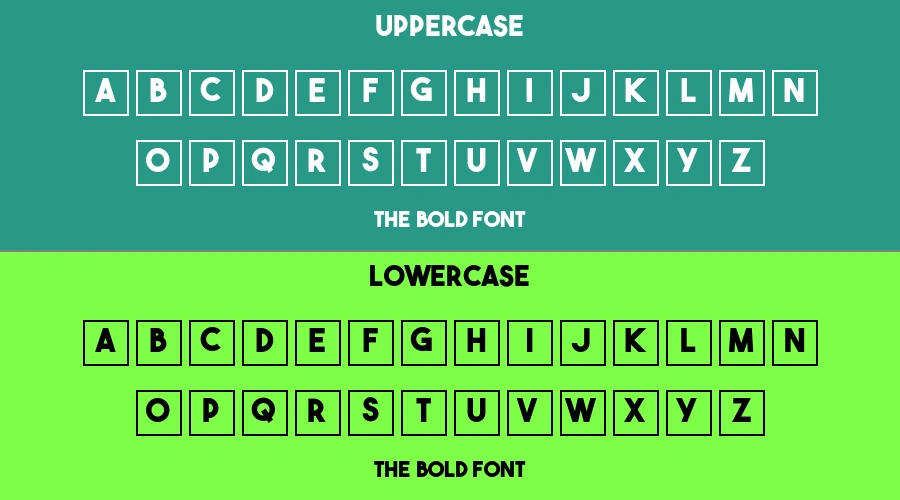 The Bold Font Preview