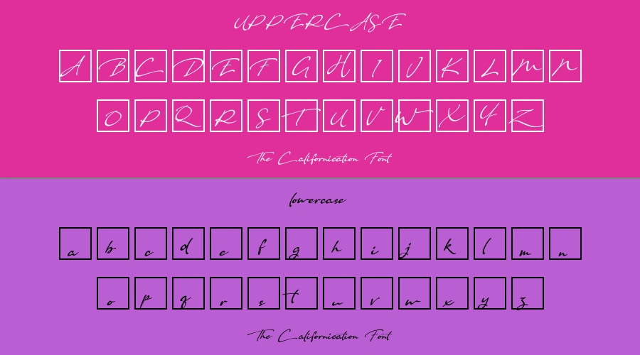 The Californication Font Preview