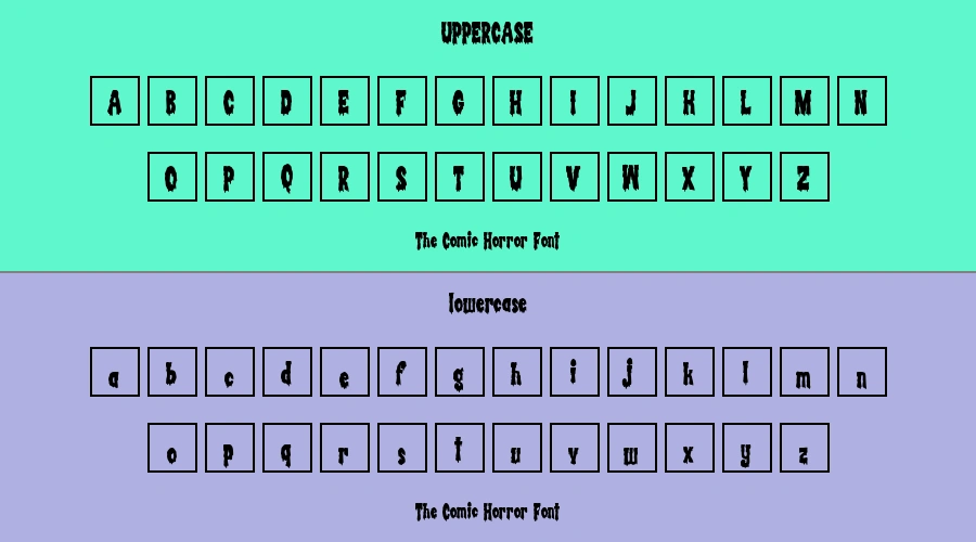 The Comic Horror Font Preview