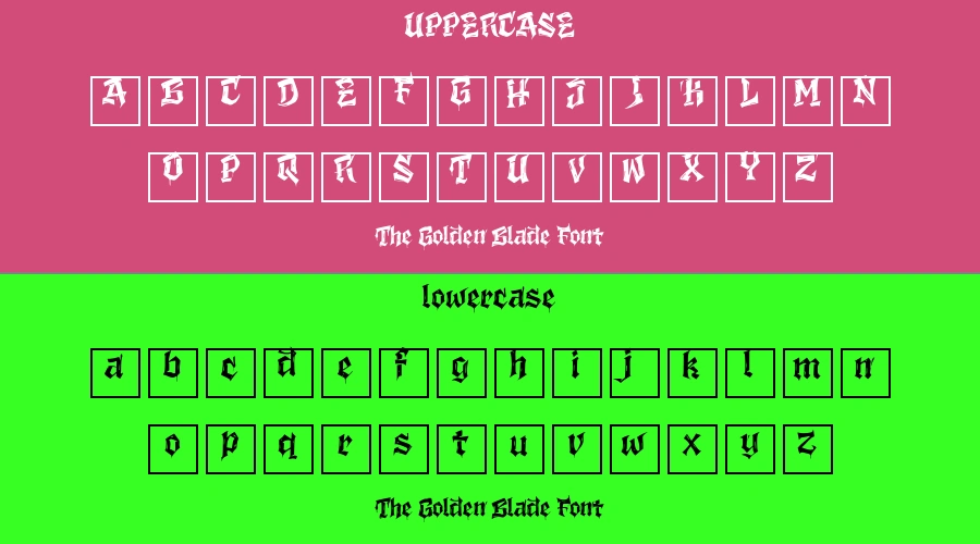 The Golden Blade Font Preview