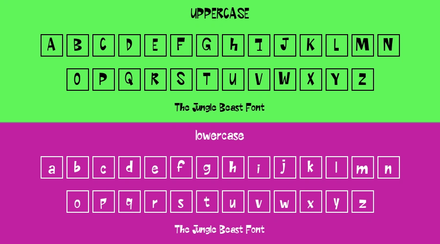 The Jungle Beast Font Preview