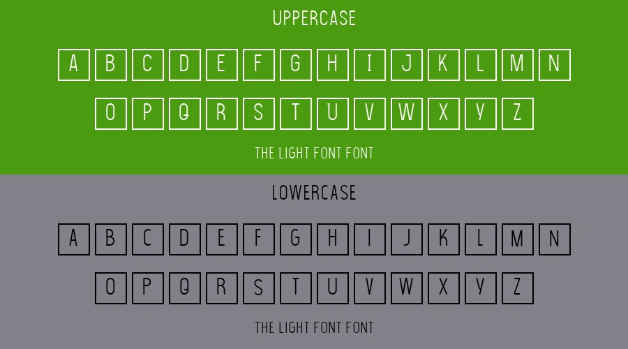 The Light Font Font Preview