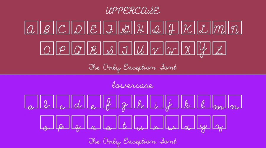 The Only Exception Font Preview