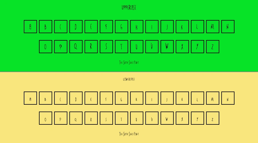 The Sixth Sense Font Preview