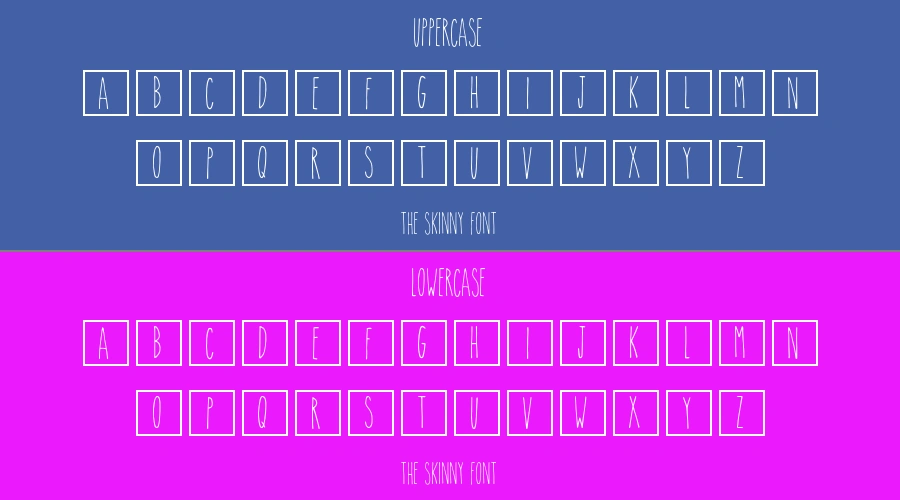 The Skinny Font Preview