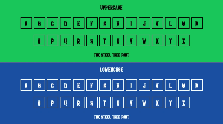 The Steel Tree Font Preview