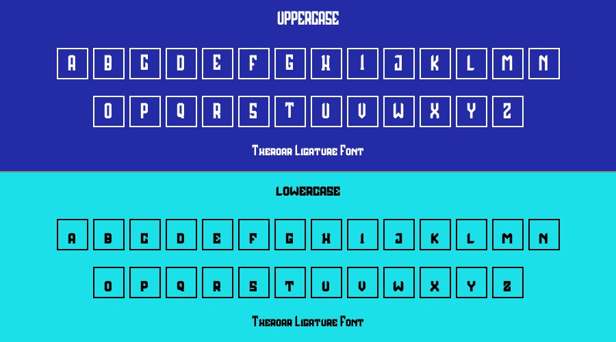 Theroar Ligature Font Preview