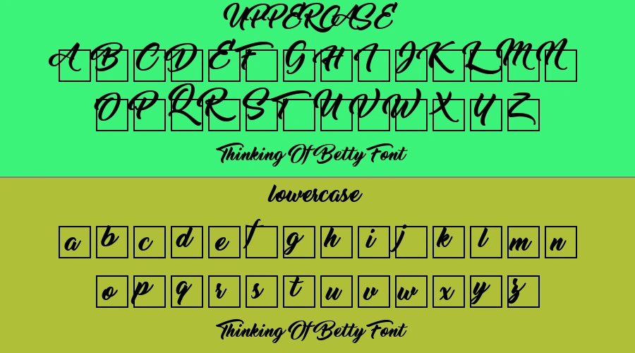 Thinking Of Betty Font Preview