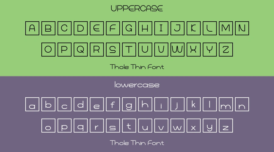 Thole Thin Font Preview
