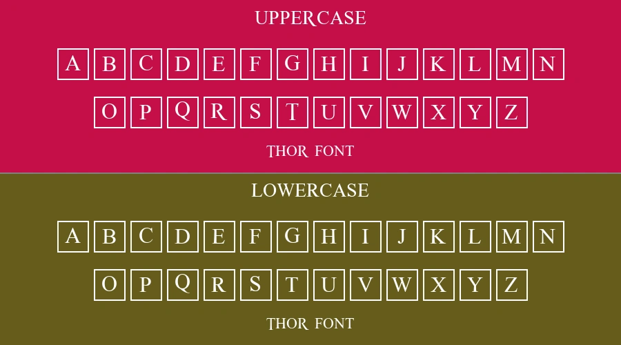 THOR Font Preview
