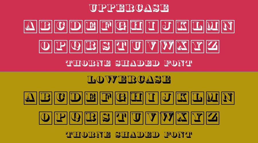 Thorne Shaded Font Preview
