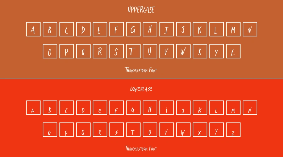 Thunderstorm Font Preview