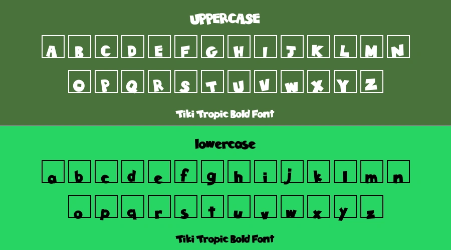 Tiki Tropic Bold Font Preview