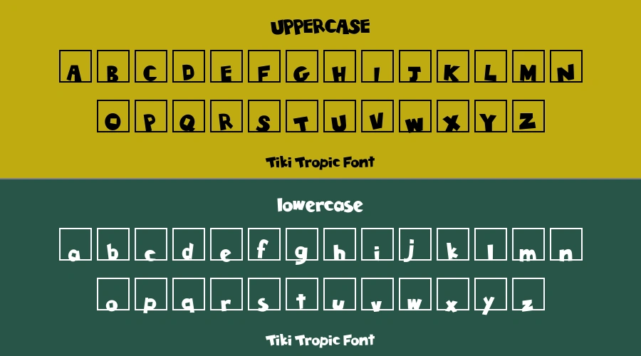 Tiki Tropic Font Preview