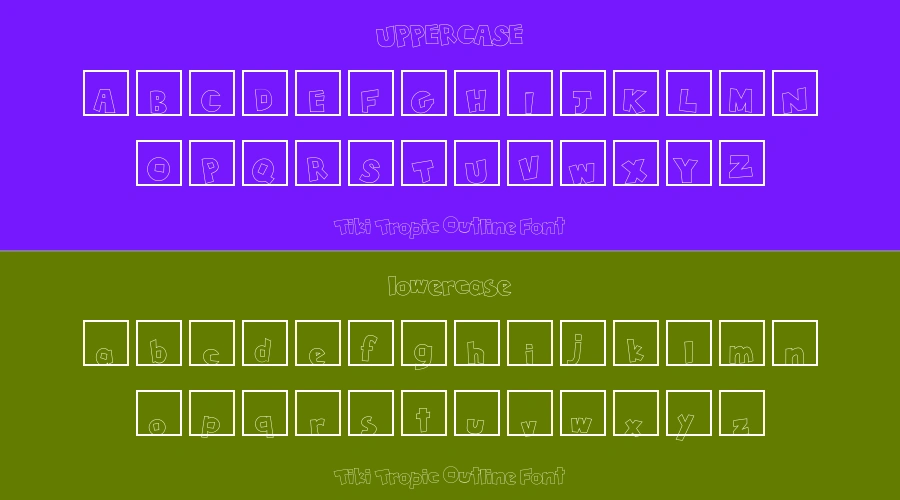 Tiki Tropic Outline Font Preview