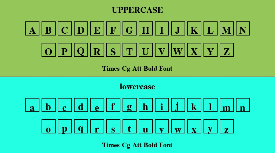 Times Cg Att Bold Font Preview