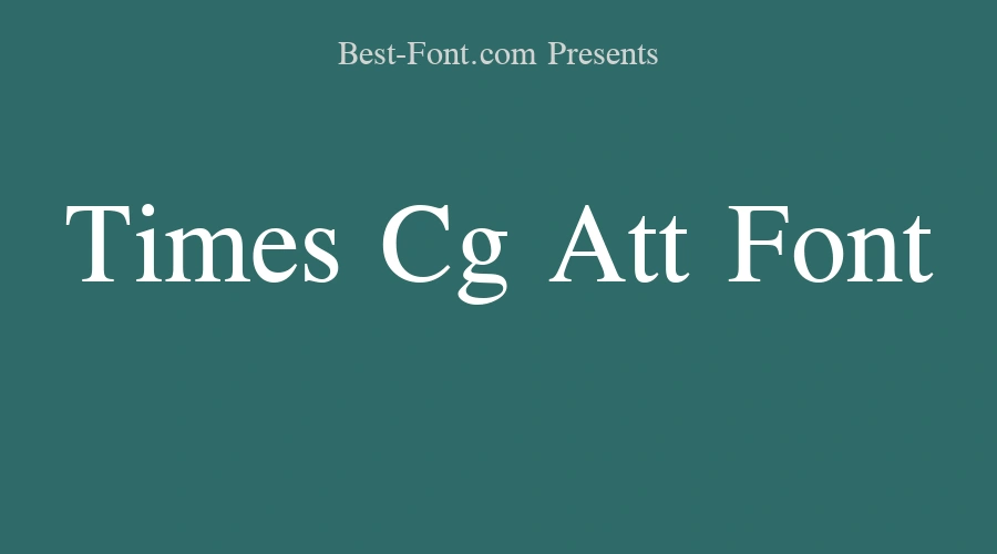 Times Cg Att Font