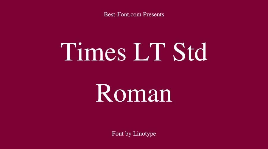 Times LT Std Roman Font